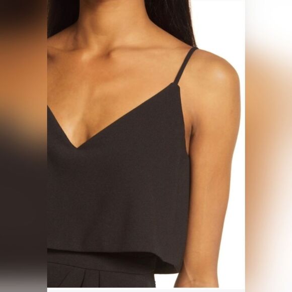 Xscape Scuba Crepe Popover Faux Wrap Gown NWT size 2 Black - Picture 3 of 6